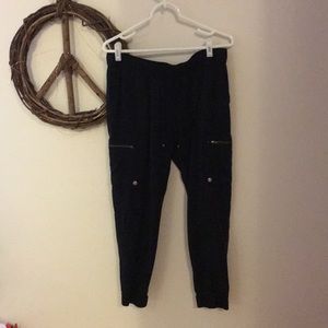 Banana Republic, medium black joggers.